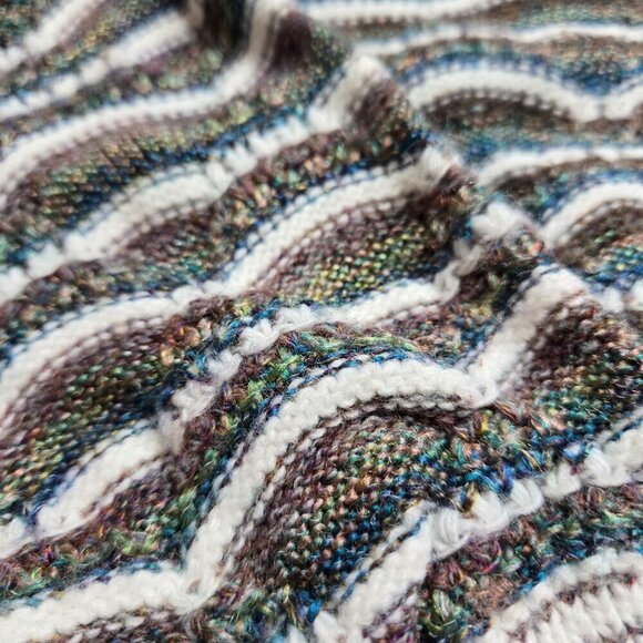 Vintage Megalos 3D Sweater Men LT Large Tall Multicolor Textured 80s Grandpa USA - Picture 10 of 11